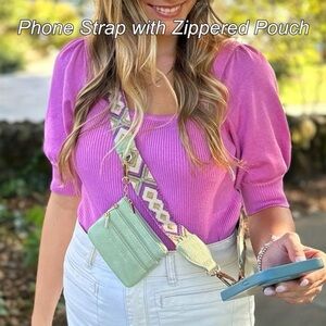 Hands-Free Crossbody Phone Holder w/ Wallet